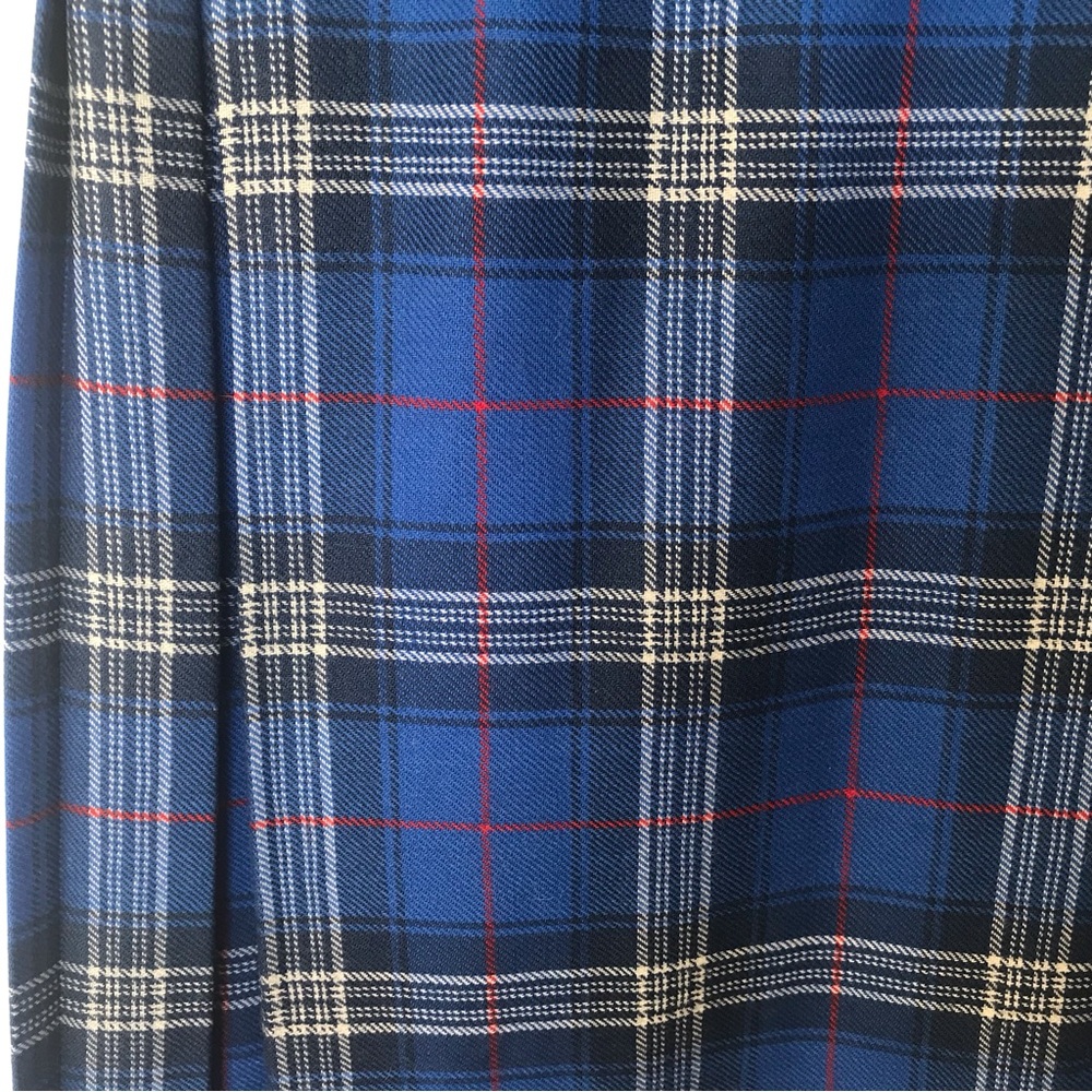 Vintage Highland Home Industries Tartan Pleated Wrap Kilt Skirt Sz 8  (14) EUC - Picture 8 of 11